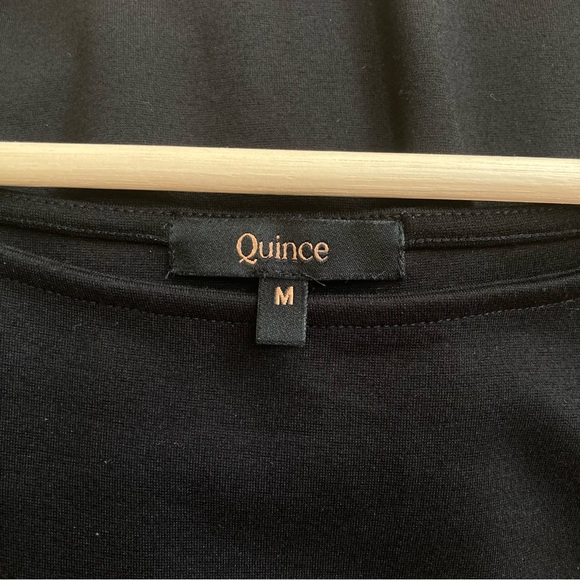 Quince Ultra-Stretch Ponte Cap Sleeve Dress in Black, Size M - Picture 12 of 14